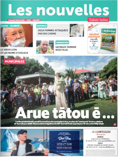 Cliquez sur la Une pour lire le journal Cliquez sur la Une pour lire le journal