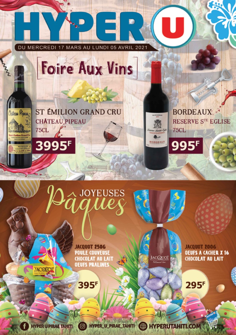 Foire aux vins et Joyeuses Pâques chez Hyper U Foire aux vins et Joyeuses Pâques chez Hyper U