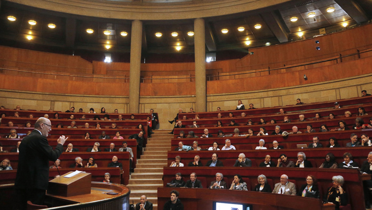 L'hémicycle du Conseil économique, social et environnemental (Cese) au Palais d'Iéna à Paris, 16e. (Photo AFP).