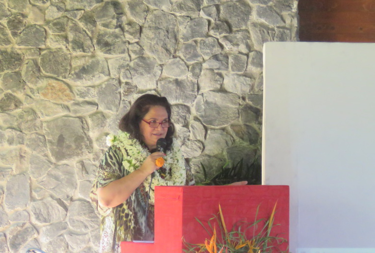 Nicole Bouteau, ministre du Tourisme a fait un point sur la situation actuelle du tourisme en Polynésie, auprès des professionnels de Moorea.