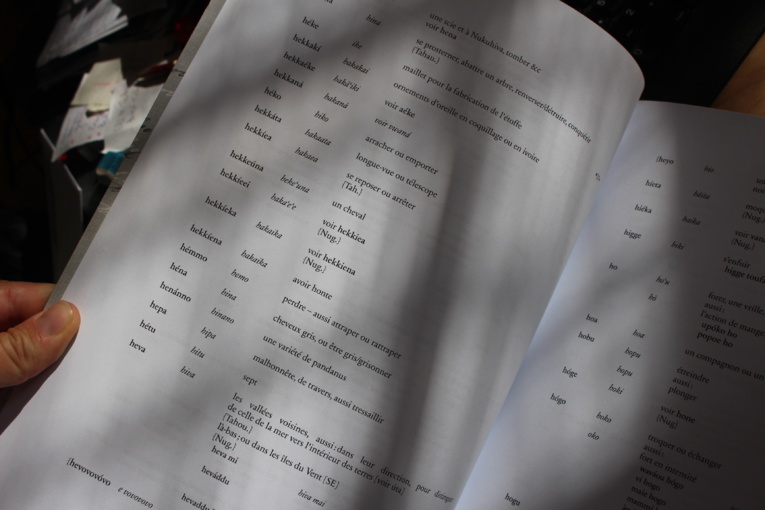 Un dictionnaire marquisien du XVIIIe siècle édité par Haere Pō Un dictionnaire marquisien du XVIIIe siècle édité par Haere Pō