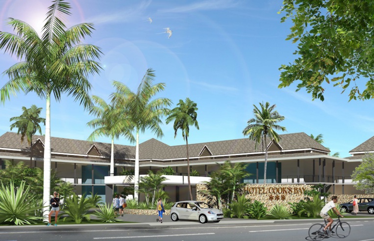 Vue de l'entrée du futur hôtel (image de synthèse)