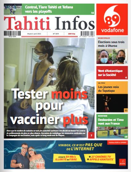 Cliquez sur la Une pour lire le journal