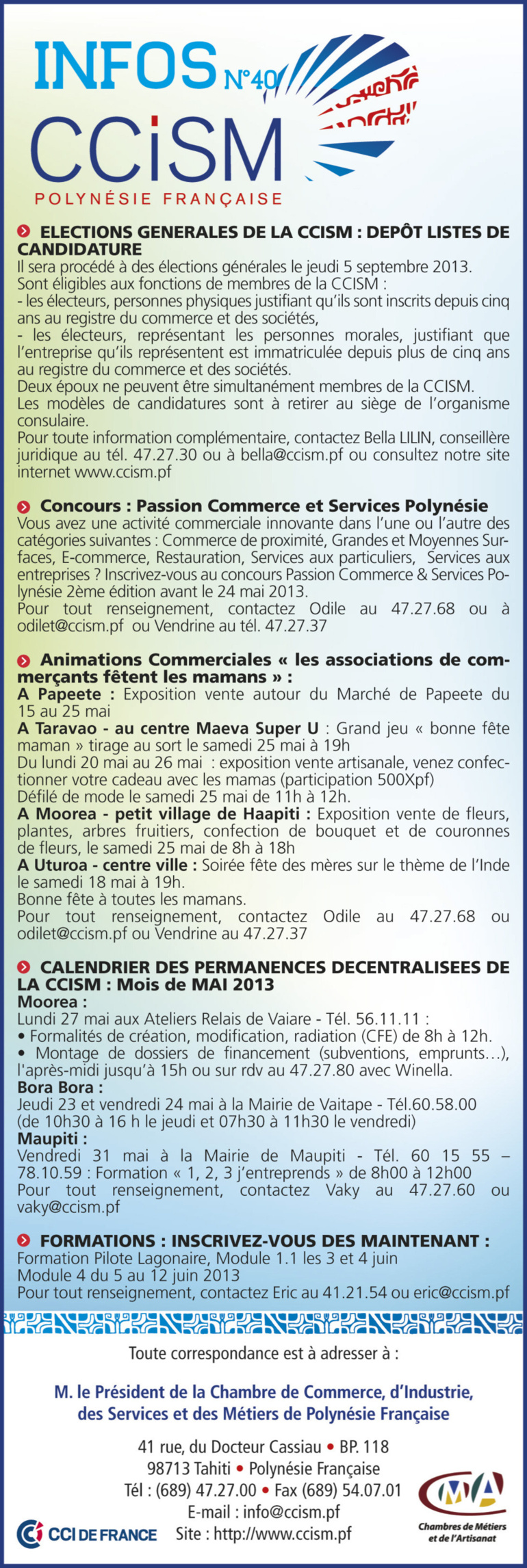 Infos CCISM N°40 Infos CCISM N°40