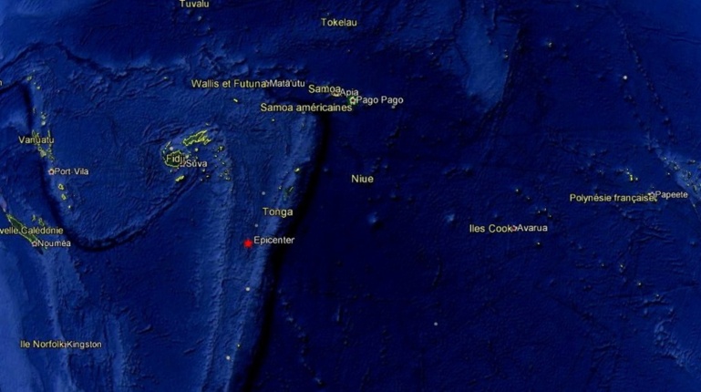 Séisme de magnitude 7,4 entre Tonga et Fidji