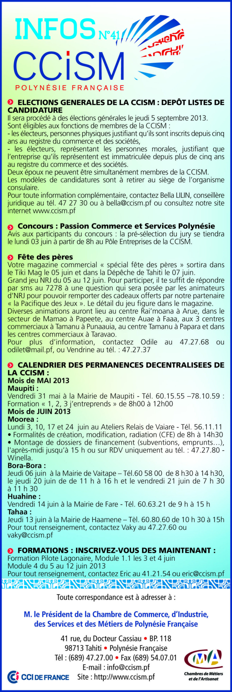 Infos CCISM N°41 Infos CCISM N°41