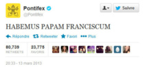 Avec le pape François, 80% des followers sur Twitter sont devenus positifs