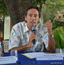 Enoch Laughlin, le président de la fédération Amuitahira'a tu'aro ma'ohi.