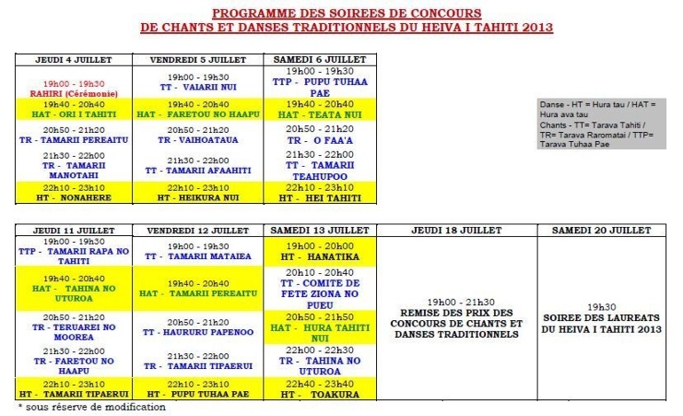 Heiva i Tahiti  2013 : la tradition se danse et s’écoute