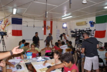 Tournage dans une classe aux marquises