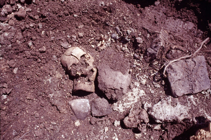 Conservés à la Direction de la culture et du patrimoine (DCP), les ossements ont été ré-inhumés sur le site en 2018.