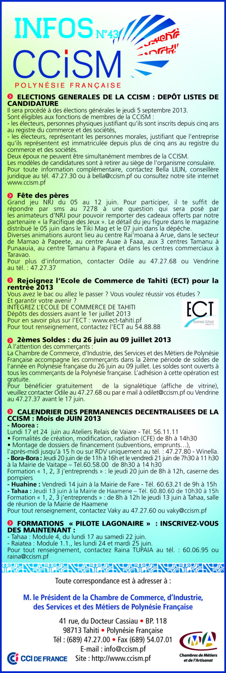 Infos CCISM N°43 Infos CCISM N°43