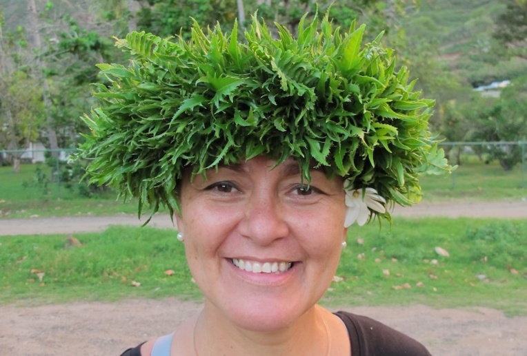 Hina Courtot, présidente de l'association Kanahau Ori. Hina Courtot, présidente de l'association Kanahau Ori.
