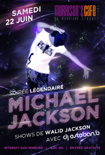 Soirée Hommage Michael Jackson ce samedi 22 juin au Morrison Café