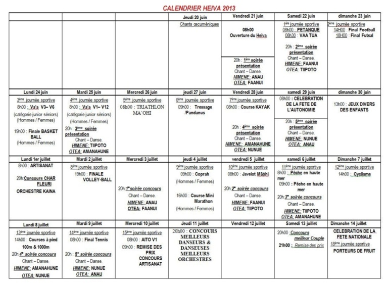 Ouverture du Heiva i Bora-Bora 2013