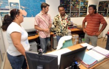 Tearii Alpha en visite au Port de pêche de Papeete