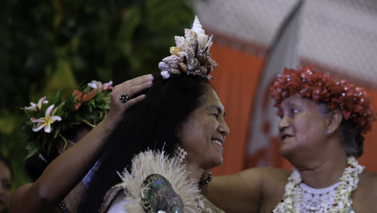 Le couronnement de la Vahine nō te Mātete 2021. Le couronnement de la Vahine nō te Mātete 2021.