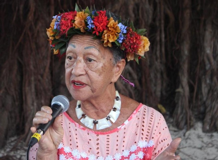 Janine Ara Maru, grande figure du 'ori tahiti. Janine Ara Maru, grande figure du 'ori tahiti.