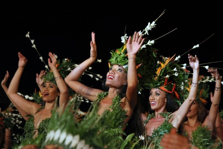 Le groupe Hei Tahiti par G. Boissy ( AFP)