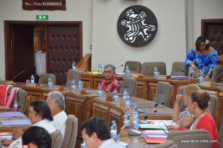 Oscar Temaru, samedi 13 juillet à l'Assemblée