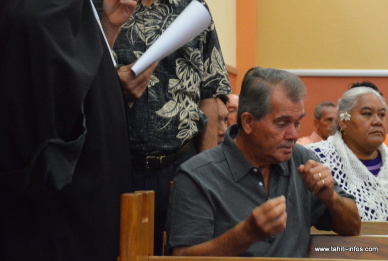 (Archives) Alphonse Teriierooiterai le 2 octobre 2012, à Papeete, lors du procès en correctionnelle de l'affaire de l'annuaire téléphonique de l'OPT