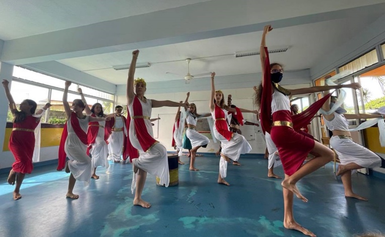 Répétition de l'extrait de la comédie musicale Cléopâtre.