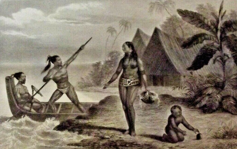 Pour se défendre, les habitants de l’atoll de Sapwuahfik ne disposaient que de lances, de frondes et de casse-têtes, bien peu efficaces face aux armes à feu des hommes du capitaine Hart. Si ces derniers tuèrent tous les guerriers (sauf un), ils gardèrent les femmes en vie, femmes qu’ils se partagèrent. Pour se défendre, les habitants de l’atoll de Sapwuahfik ne disposaient que de lances, de frondes et de casse-têtes, bien peu efficaces face aux armes à feu des hommes du capitaine Hart. Si ces derniers tuèrent tous les guerriers (sauf un), ils gardèrent les femmes en vie, femmes qu’ils se partagèrent.