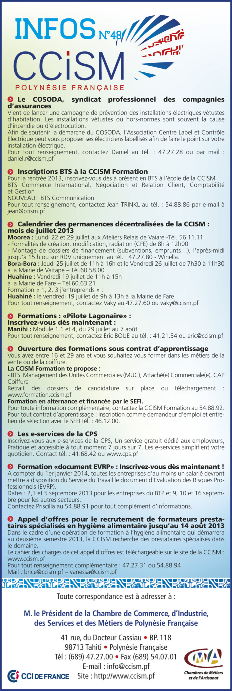 Infos CCISM N°48 Infos CCISM N°48