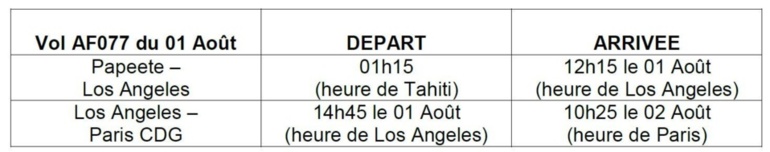 Air France modifie ses horaires de vol ( MAJ le 30/07 12:00)