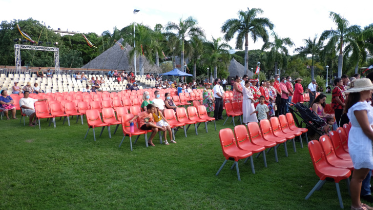Une célébration peu suivie par le public, mardi dans les jardins de Paofai. Une célébration peu suivie par le public, mardi dans les jardins de Paofai.