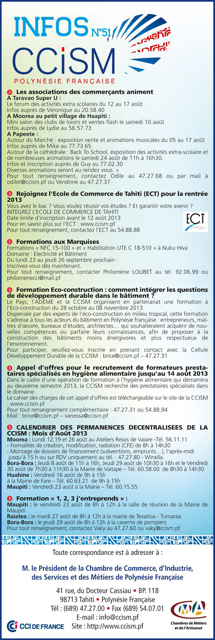 Infos CCISM N°51 Infos CCISM N°51