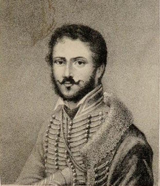 Difficile de trouver des portraits de Domeny de Rienzi. On connaît celui-ci, probablement lorsqu’il était en campagne dans l’armée napoléonienne.
