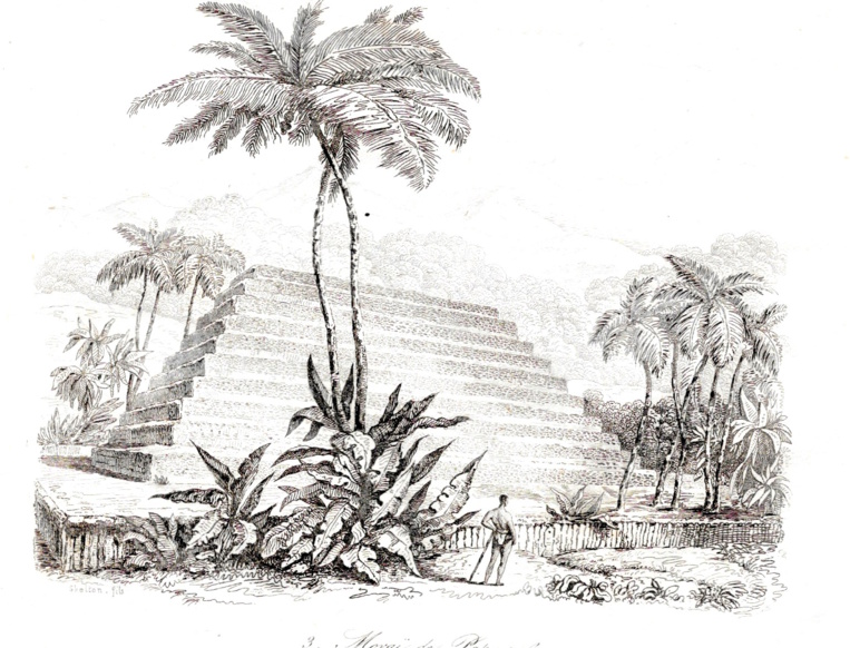 Le marae de Papara tel qu’il était lors de la découverte de Tahiti par les Européens.