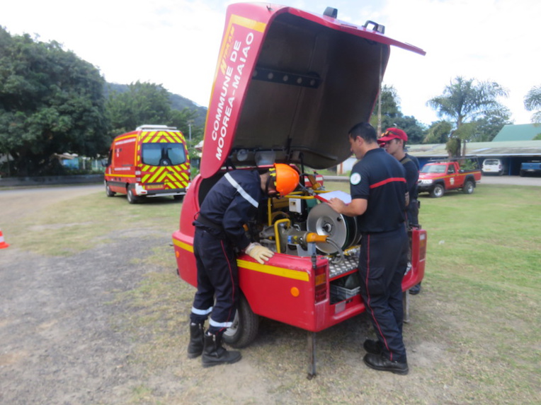Journées d'examen à Moorea pour les jeunes pompiers Journées d'examen à Moorea pour les jeunes pompiers