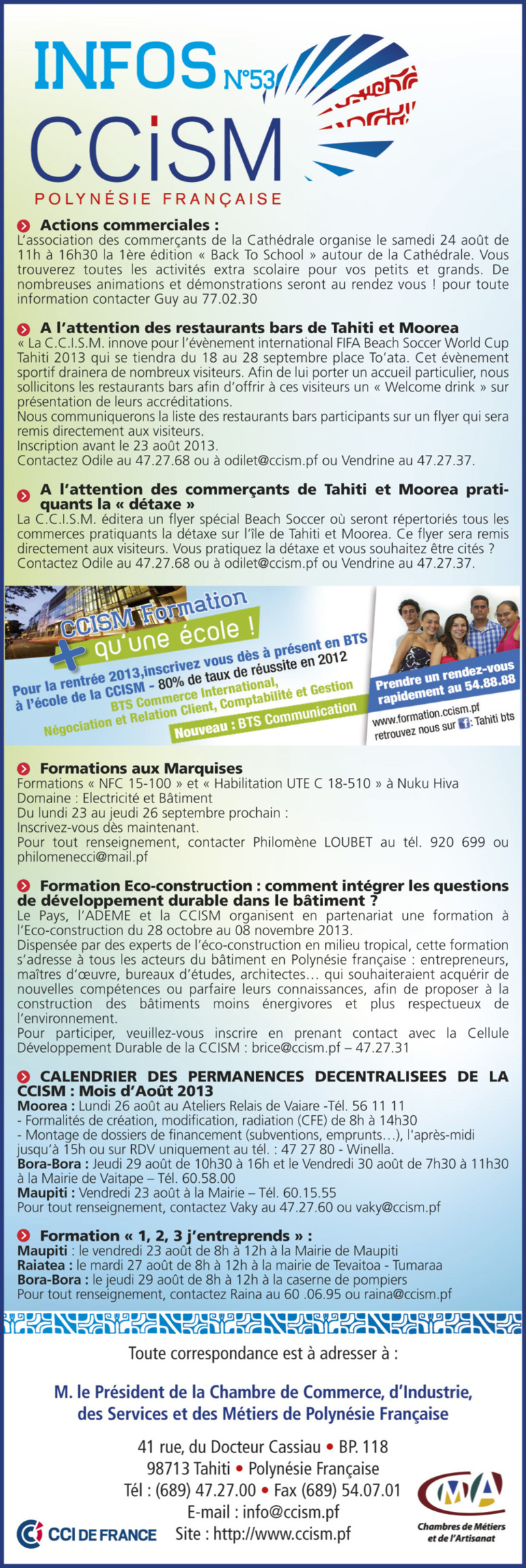 Infos CCISM N°53 Infos CCISM N°53