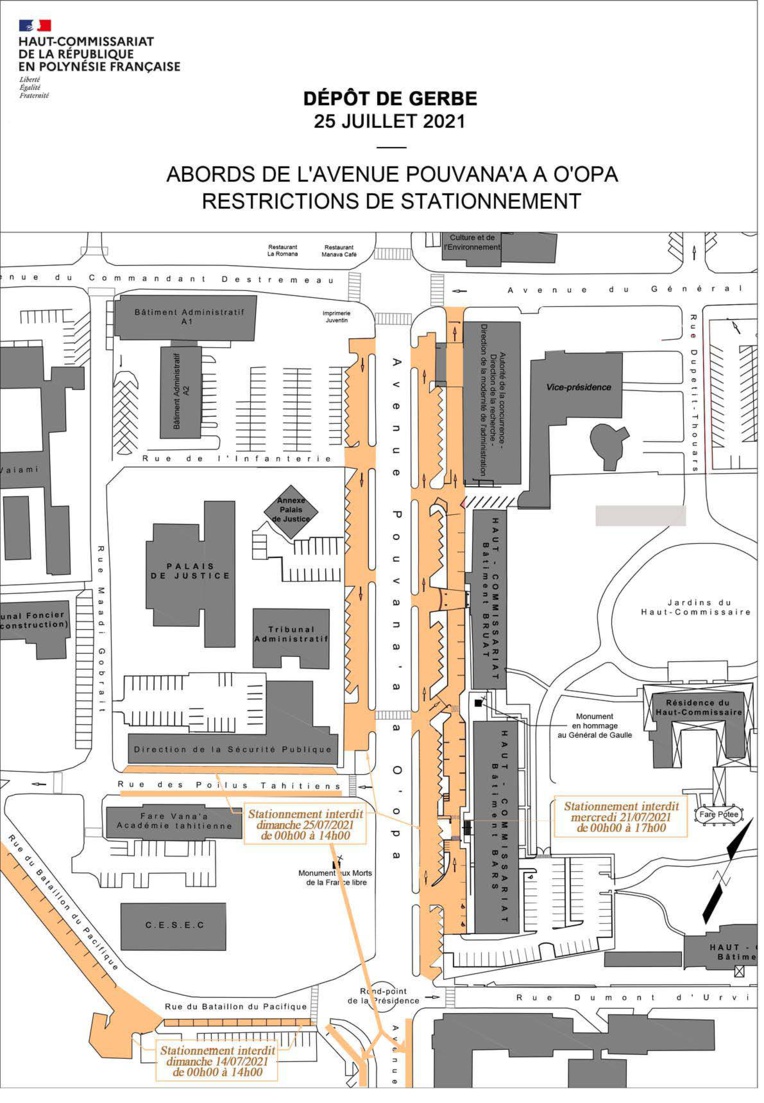 Circulation perturbée dimanche à Papeete pour la venue de Macron Circulation perturbée dimanche à Papeete pour la venue de Macron