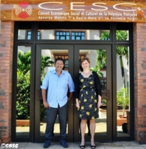 Monsieur Jean TAMA, Président du CESC et Madame Glenda PRICE, Consule adjointe d’Australie à Nouméa.