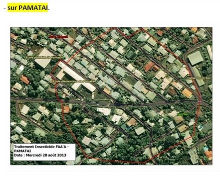 Passage de désinsectisation à Pamatai ce mercredi 28 août de 6H à 9H