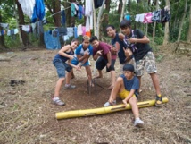 Une partie des membres de la Tribu lors du camp Scouts de Paea à Moorea en juillet dernier.