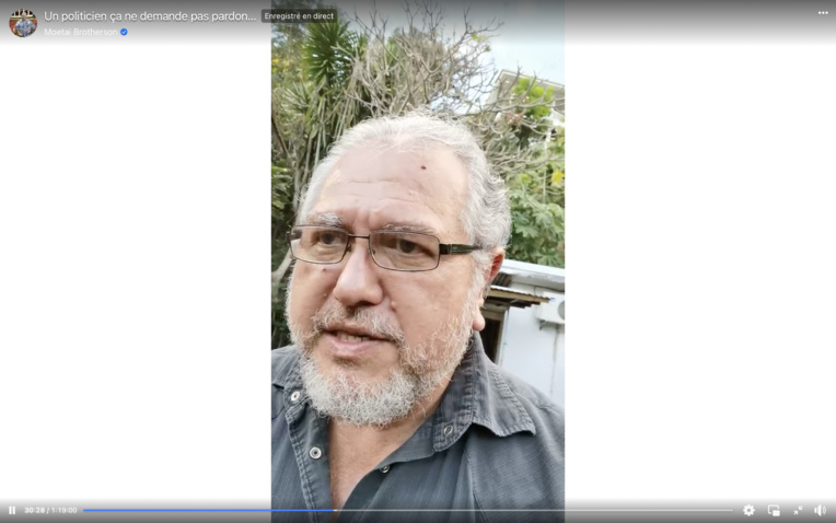 Moetai Brotherson demande "pardon" pour sa participation au mariage