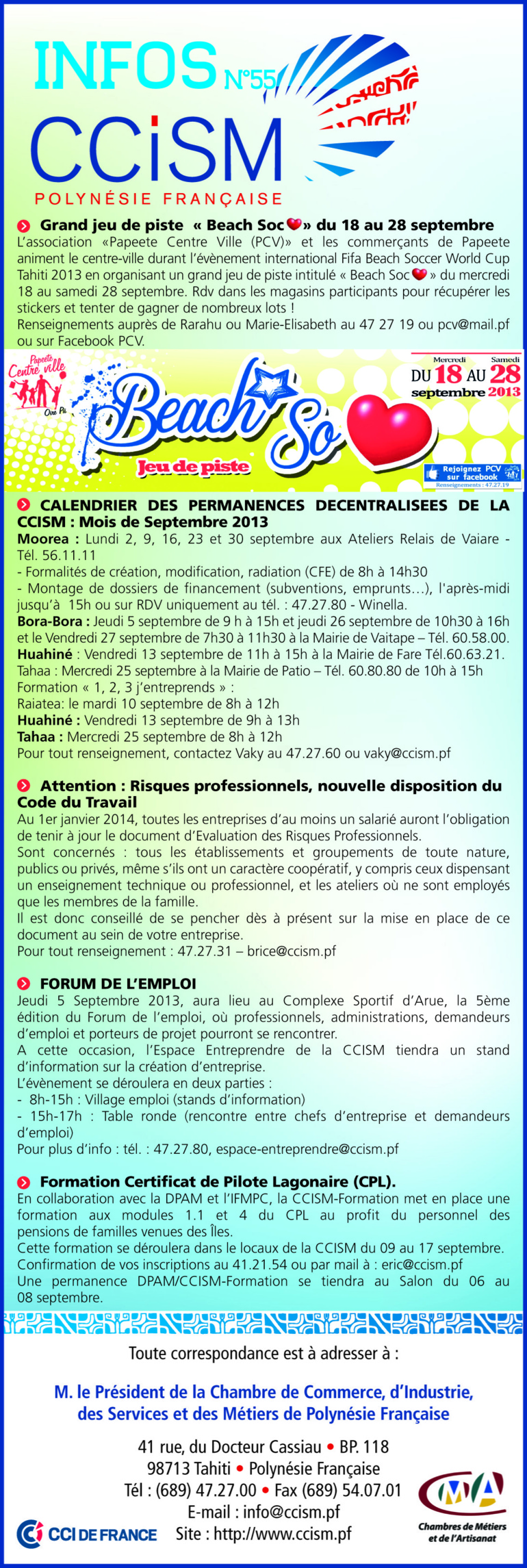 Infos CCISM N°55 Infos CCISM N°55