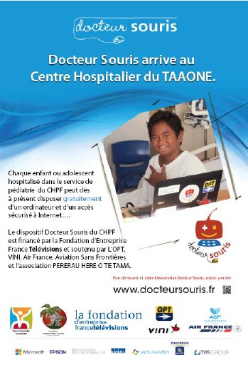 L‘Association Docteur Souris connecte les enfants hospitalisés en pédiatrie au CHPF du TAAONE