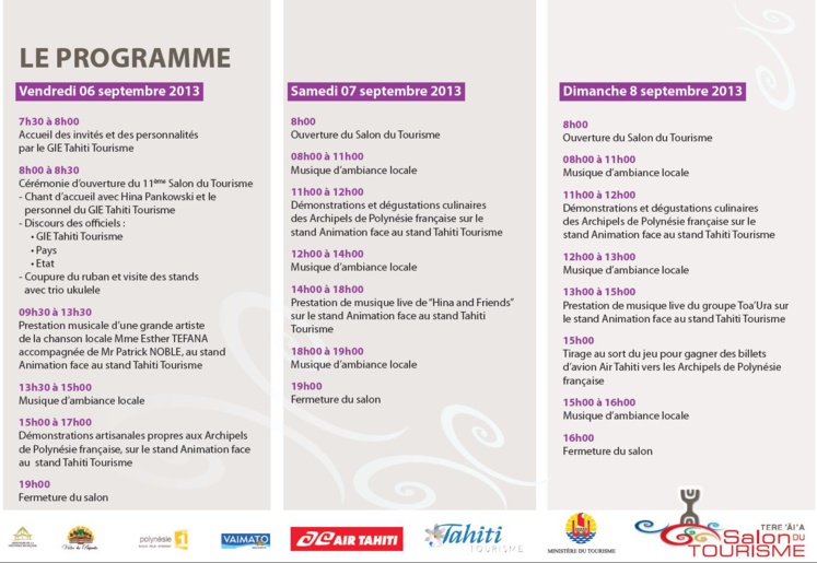 Ouverture du salon du tourisme aujourd'hui, le programme