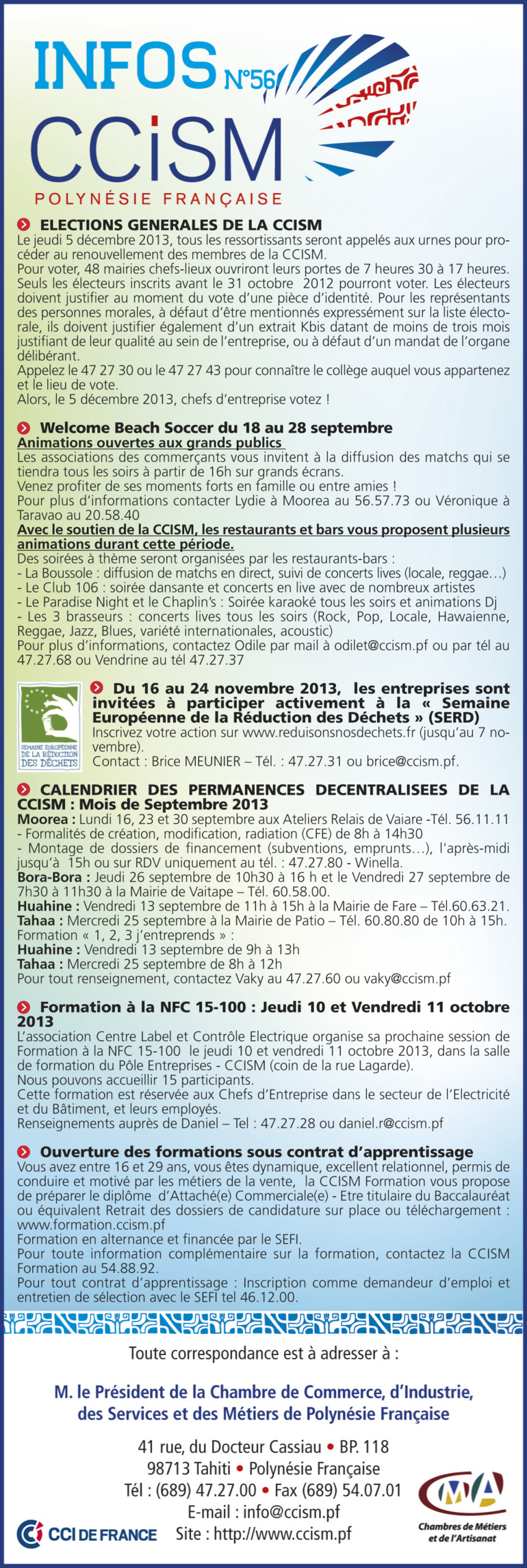 Infos CCISM N°56 Infos CCISM N°56