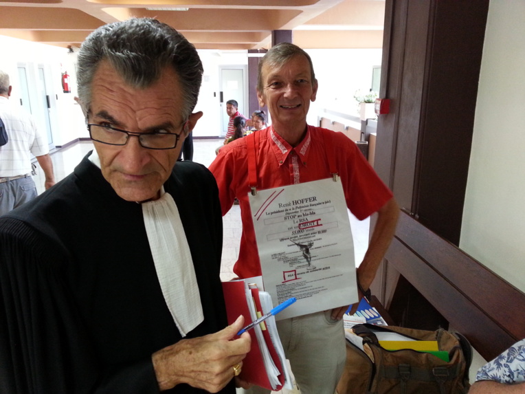 René Hoffer, lors de son jugement à Papeete en décembre 2015 pour escroquerie au RSA