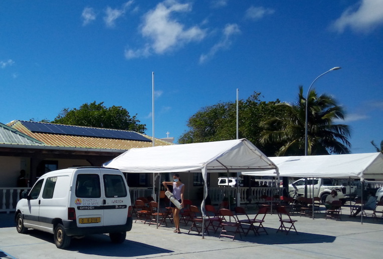 Un vaccinodrome était installé à la mairie de Hao mercredi, un autre le sera vendredi. Un vaccinodrome était installé à la mairie de Hao mercredi, un autre le sera vendredi.
