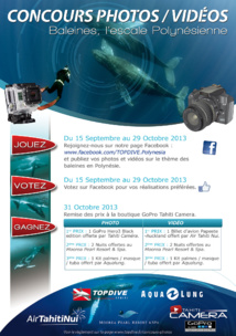 Lancement d’un concours photo/vidéo sur le thème des baleines en Polynésie