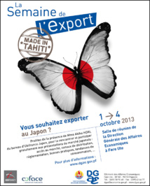 Semaine de l’export axée sur le Japon du 1 au 4 octobre