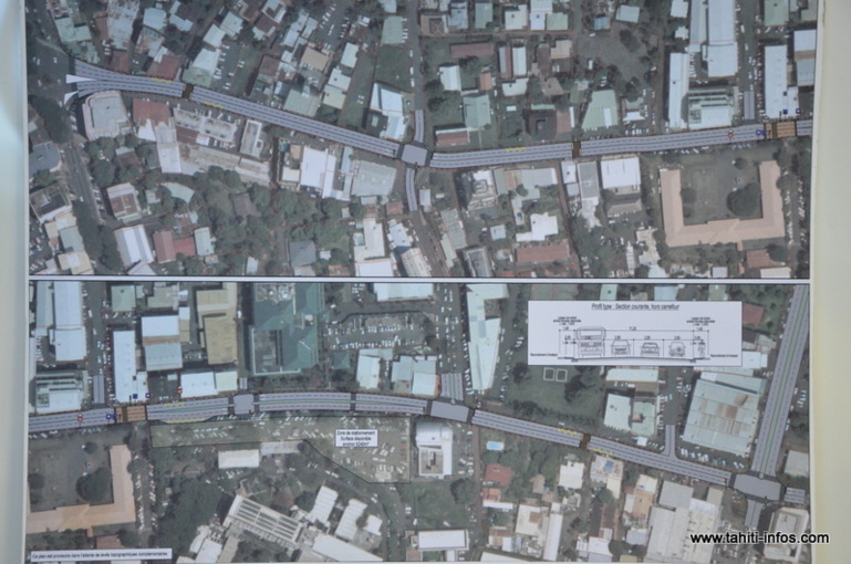 Travaux routiers : 2x2 voies de l’entrée Est de la ville jusqu’à la Fautaua