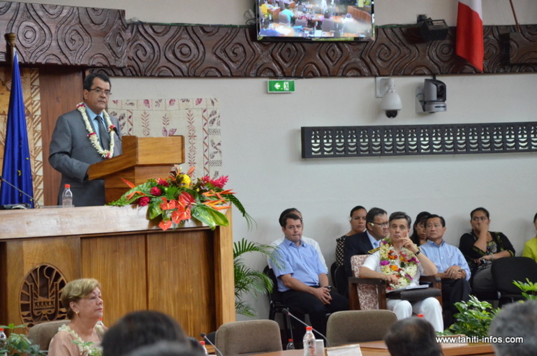 Edouard Fritch, jeudi 19 septembre à l'Assemblée de Polynésie française